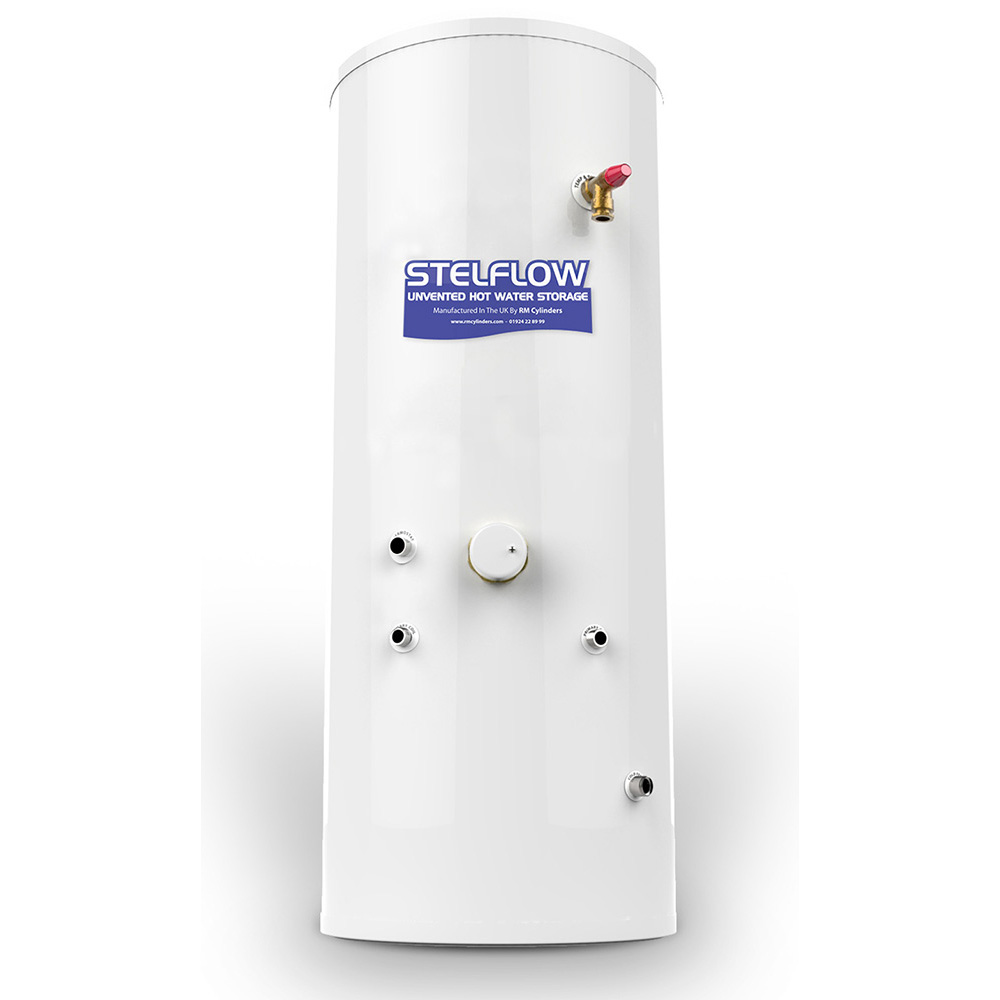 RM Cylinders Stelflow Indirect Slim-line Unvented Hot Water Cylinder