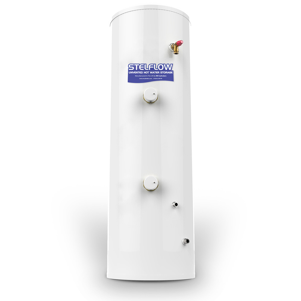 RM Cylinders Stelflow Slim-line Electric Direct Unvented Hot Water Cylinder