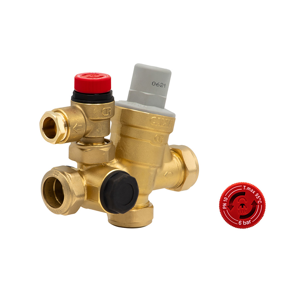 CQ3.CQＣ Altecnic Caleffi 3.5 Bar & 6 Bar 1 Piece 22mm Multibloc Inlet
