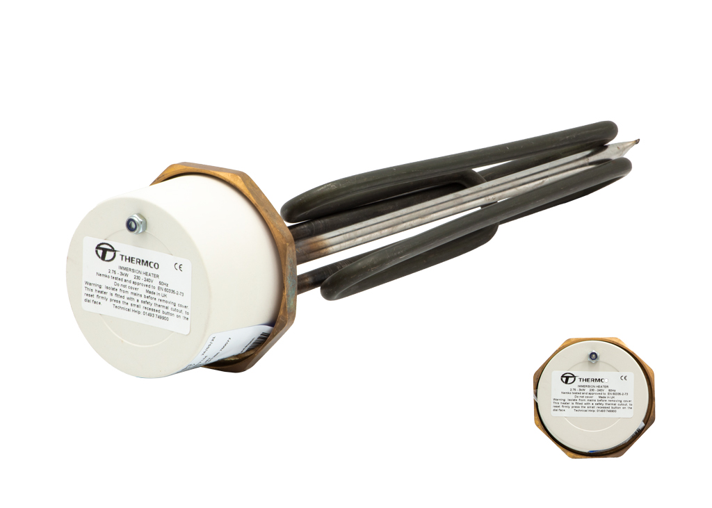 Backer 16/27 Backersafe 2 1/4 Dual Element Twin Thermostat  Anti-Corrosive Immersion Heater 09893VC